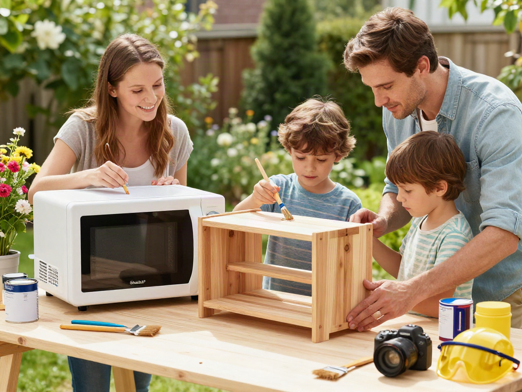 Traitement des bois avec Shashel® dans un jardin familial, projet de restauration en cours.