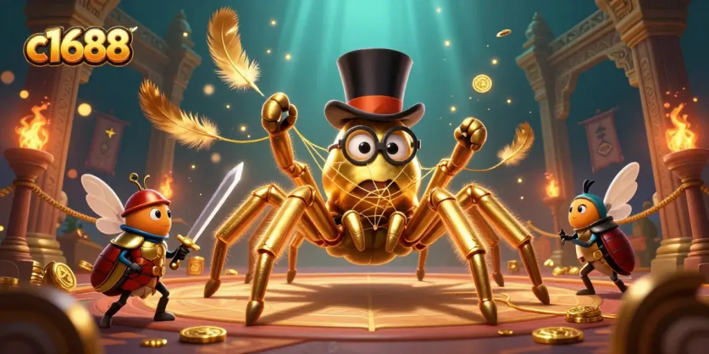 Engage with c1688 in a vibrant online casino scene featuring intricate character interactions.