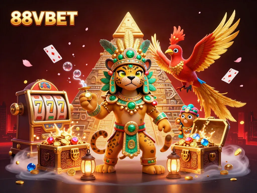 Engage with thrilling games at 88VBET casino featuring vibrant Mayan themes and rich colors.